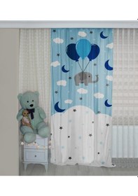 Resim Bebişim Filli Bi167 Çift Kanat Çocuk Odası Fon Perde 