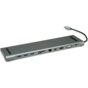 Resim Brs 11 In 1 Type-c To Audio Port/3x Usb 3.1 Sd/rj45/dp/hdmı/vga/type-c Çoklayıcı Adaptör 