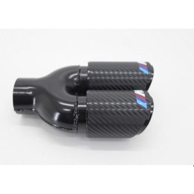 Resim Akrapoviç Çiftli Karbon Egzoz Ucu M Logolu 2x76 Siyah Sol 