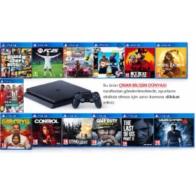 Resim Çınar Bilişim Dünyası Ps4 1 Tb Çift Kol 13 Oyunlu Doyasıya Eğlence 