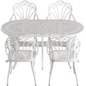 Resim İstanbul Oval Masa 4 Lü İstanbul Sandalye Beyaz 