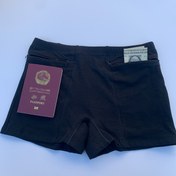 Resim Kadınlar için Hırsızlığa Karşı Seyahat İç Çamaşırı Büyük Cep ile - Pamuk & Spandex, Siyah, Pasaport & Nakit Tutabilir, İş Seyahatleri & Seyahat Gereksinimleri için Mükemmel, İş Gezisi Gereksinimleri | Şık Seyahat Şortları | Rahat Kalıp 