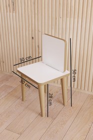 Resim Fahrettin Küçük Montessori Çocuk Masası Oyun Masası Aktivite Masası Çalışma Masası - 2 Adet Sandalyeli 45x90 Cm 