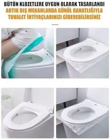 Resim Tafce Klozet Kapak Örtüsü Pratik Kullanımlı Hijyenik Klozet Kapağı Poşeti 50 Adet 