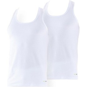 Resim Blackspade 9676 Erkek Tender Cotton 2 Li Sporcu Beyaz Atlet 