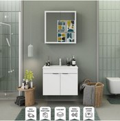 Resim BIANI Fix Loft 75 Cm Banyo Dolabı Renk Mat Beyaz 