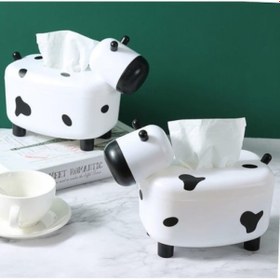 Resim Sevimli İnek Tasarımlı Mıknatıslı Tuzluk Ve Peçetelik 