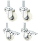 Resim Dashanshop 4 Adet 1.5"/2" Göbekli Tekerlek M10x25mm 360 Döner Kilitli Frenli Polyamide 397 Lb 