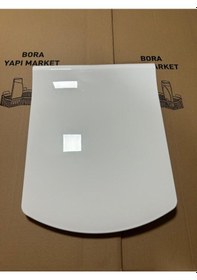 Resim Klozet Kapağı Kare Slim Yavaş Kapanan Kapak Kaan Beyaz 