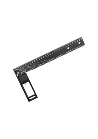 Resim Fosenze Yüksek Hassasiyetli Çok Amaçlı Açı Cetveli - 90 Derece Delikli, Alüminyum Tutamaklı, 30 Cm 