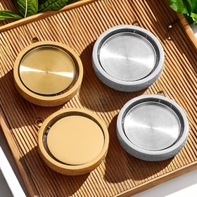 Resim 1pc 304 Paslanmaz Çelik Pendent Takma, 20mm Yuvarlak Taban Tepsisi DIY Kolye Küpeler Takı Yapım Parçaları ve Aksesuarları için 