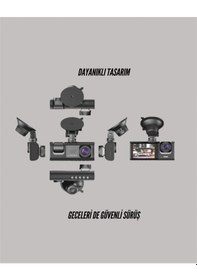 Resim G-sensörlü 3'lü Kayıtlı Araç Kamerası 