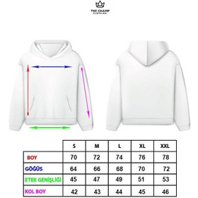 Resim Kapüşonlu İçi Polar Satranç Think Baskılı Füme Unisex Oversize Hoodie Sweatshirt - FÜME / XL 