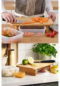 Resim Nishev Stolthet Ayaklı Kesme Tahtası Bambu Sunum Tahtası 35 X 22 Cm Bambu 