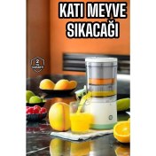 Resim Zeroshop Meyve Sıkacağı USB Şarjlı Taşınabilir Çift Bıçaklı Güvenlik Kilidi 