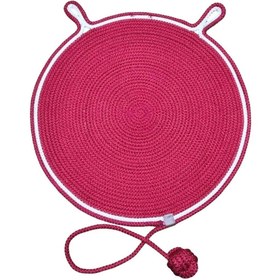 Resim Lunaev El Örgüsü Halat Kedi Tırmalama ve Oyun Matı - Pembe 