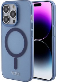 Resim Apple Uyumlu iPhone 15 Pro Kılıf Tumı Lisanslı Magsafe Şarj Özellikli Buzlu Mat Kapak 