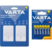 Resim 16624 2 Li Motion Sensör + Varta Alkalın Aaa Ince Pil 6 Lı Aydos 