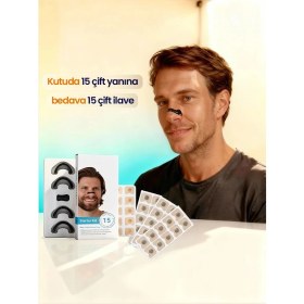 Resim Bloom Picks Mıknatıslı Burun Bandı Seti Horlama Bandı Burun Açıcı 15 +15 Adet Çift Mıknatıslı Bant Hediye 