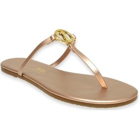 Resim Tkees Tk-2112 Klasik Tokali Parmak Arası Bronz Kadın Terlik Bronz 