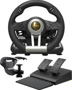Resim Coverzone Oyun Yarış Direksiyon PXN V3 Pro 180° Yarış Direksiyonu, Evrensel USB Bağlantı Noktası ve Pedallı, PC, PS3, PS4, Xbox One, Xbox Serisi S&X, Nintendo Switch için uygundur (Gri) 
