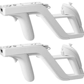 Resim HİVA Sagrado Adet Zapper Oyun Tutucusu Nintendo Wii Uzaktan Sağ Sol Denetleyici Wii Zapper Oyun Aksesuarl 