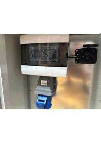 Resim 7 Kw 60 40 20 Cm 3/32 Kombinasyon Panosu Kutusu Seyyar Taşınabilir Elektrikli Araç Şarj Cihazı İstasyonu Tesla Mavi Adaptör Uyumlu 7,4 KW 