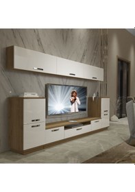 Resim Decoraktiv Trendstyle 9 Mdf Tv Ünitesi Tv Sehpası Pera - Beyaz 