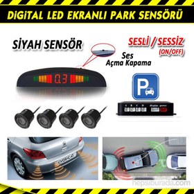 Resim AutoCet SİYAH Ultra Led Ekranlı Sesli Park Sensörü 3467a 