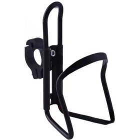 Resim Bisiklet Suluk Matara Kafesi Kelepçeli Alüminyum Siyah 