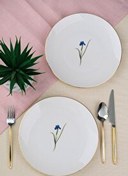 Resim Tabak Evi Porselen Natura İris Altın Yaldız Pasta Tabağı 20.5 CM 2'li 