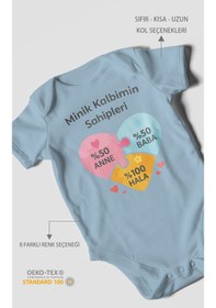 Resim Morivokids Aileye Özel Kısa Kollu Bebek Body %100 Pamuk Bebe Mavisi 