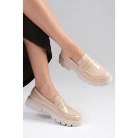 Resim Mio Gusto Casey Ten Rengi Rugan Kalın Tabanlı Kadın Loafer Ayakkabı 