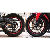 Resim Çınar Extreme Tam Tur Reflektif Kırmızı Supersport Iç Jant Şeridi Sticker 