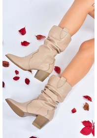 Resim Fox Shoes Ten Büzgülü Dallas Kadın Bot J404040009 