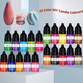 Resim 10/20 adet-Renkli Kokulu Mum Boya Seti, DIY El Yapımı Mumlar, Mum Boyama Malzemeleri, Hediye Seti için 5ml Yüksek Konsantre Sıvı Boya 