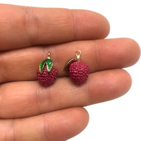 Resim Altın Kaplama Üç boyutlu Liçi (Lychee) Meyvesi Sallantı 