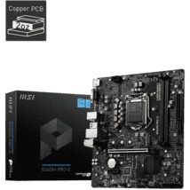 Resim MSI B560M PRO-E SOKET 1200 DDR4 4800 (OC) PCI-E Gen 4 ,M.2 USB3.2 1x 1G LAN 