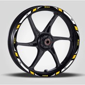 Resim Redline Grafik Sarı Siyah Yamaha Jant Şeridi Reflektifli 