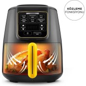Resim Air Pro Cook Köz Xl Airfryer Siyah Gold, Sağlıklı ve Leziz Yemekler Için Mükemmel Seçim 