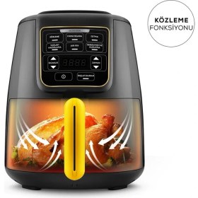 Resim Air Pro Cook Köz Xl Airfryer Siyah Gold, Sağlıklı ve Leziz Yemekler Için Mükemmel Seçim 