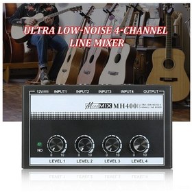 Resim Tenfowee Mh400 4 Kanallı Profesyonel Ses Mikseri - Gitar, Bas Ve Klavye İçin Kompakt Ve Yüksek Kaliteli Karıştırma 