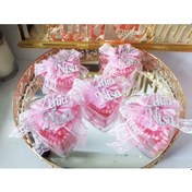 Resim Şeffaf Kalp Kutu Tesbihli Bebek Mevlid Hediyesi 30 Adet 