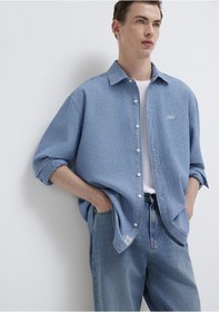 Resim Mavi - Mvjns Nakışlı Mavi Gömlek 0211885-18790 Mavi 