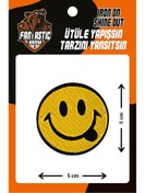 Resim FANTASTIC ARMA Ütü Ile Yapışan Dokuma Arma Patch, Sarı Emoji 