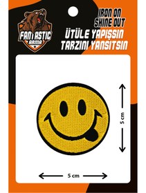 Resim FANTASTIC ARMA Ütü Ile Yapışan Dokuma Arma Patch, Sarı Emoji 