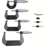 Resim Dış Spiral Mikrometre 0-25mm / 25-50mm / 50-75mm / 75-100mm Doğruluk 0.01mm Kalibreli Verniyer Ölçüm Araçları 