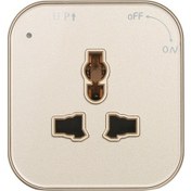 Resim Fortunelane Altın Renkli Akrilik Uçaklı Raylı Priz - Ev Ve Ofis İçin 3 Pin Universal Takma Adaptörü Altın Altın 