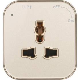 Resim Fortunelane Altın Renkli Akrilik Uçaklı Raylı Priz - Ev Ve Ofis İçin 3 Pin Universal Takma Adaptörü Altın Altın 