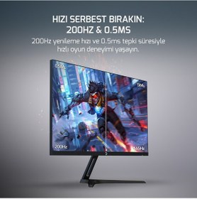 Resim Gamepower 24 Bull T10 Flat Fast Ips 200hz 0.5ms Fhd Gaming Cece5gmp0015 